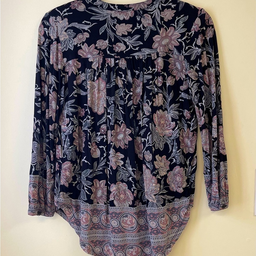 Lucky Brand Floral Tunic Top Size XS - Picture 2 of 7